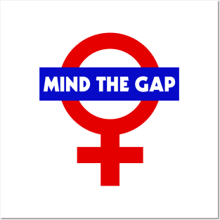 Mind the Gap // Feminist Power Symbol Design Posters and Art